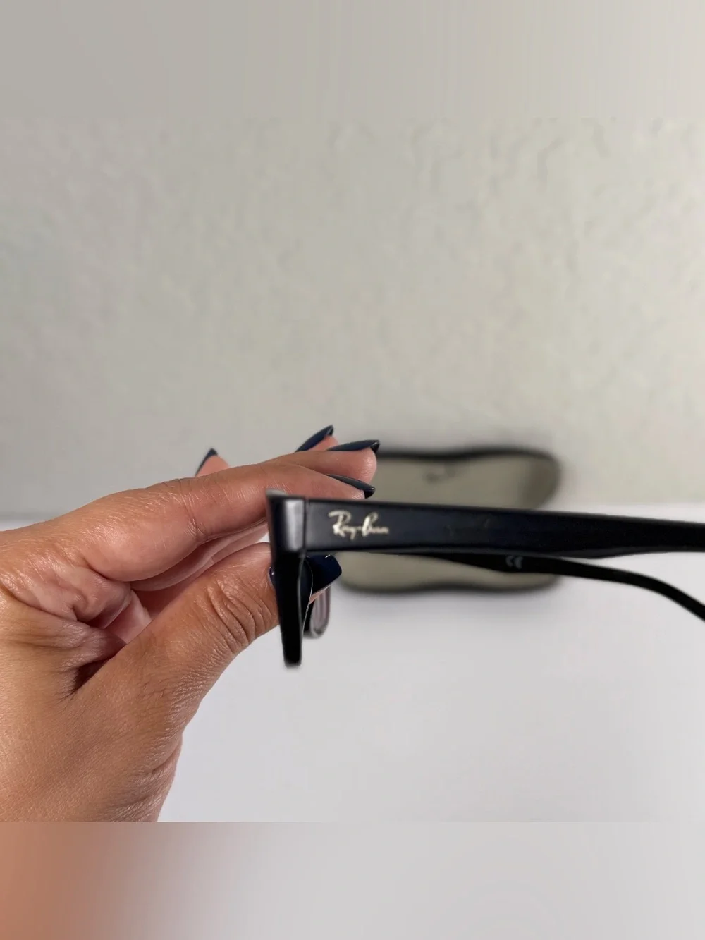 Ray-Ban Black Rectangular Eyeglass Frames w/ Original Case RX